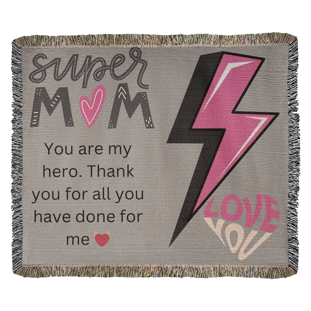 Super Mom Heirloom Woven Blanket