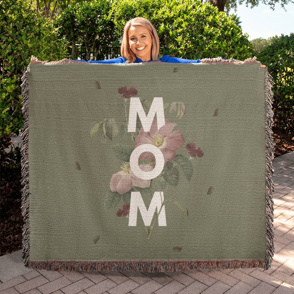 Heirloom Woven Blanket Mom Happy