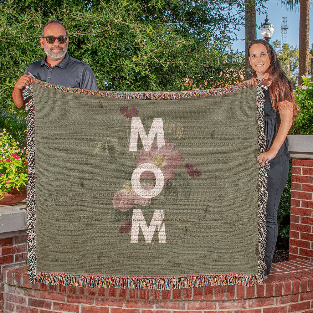 Heirloom Woven Blanket Mom Happy