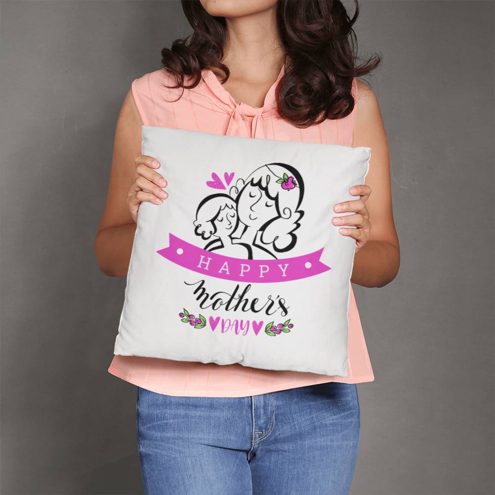 Happy Mother's Day-Mom Daughter-Pillow