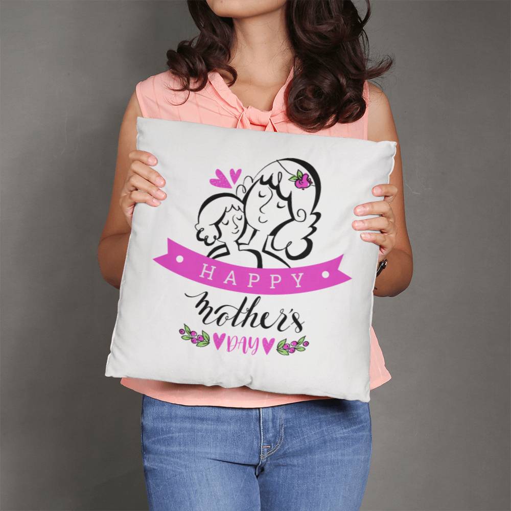 Happy Mother's Day-Mom Daughter-Pillow