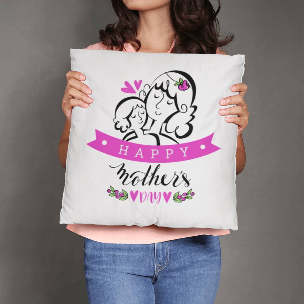 Happy Mother's Day-Mom Daughter-Pillow