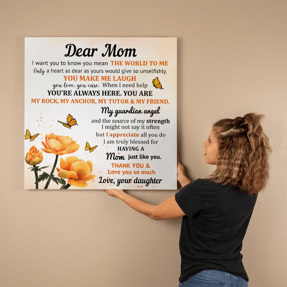 Dear Mom - Gallery Wrapped Canvas