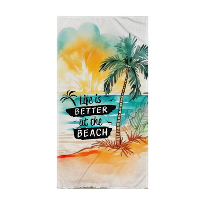 Life is better at the beach-Palm Trees-Towel