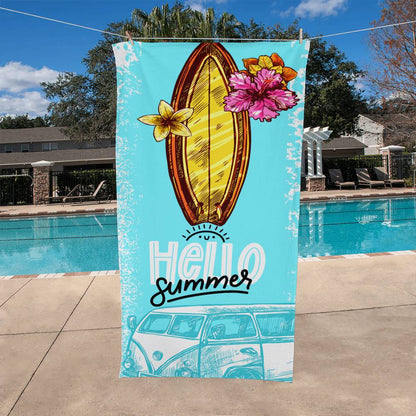 Hello Summer-Vacation-Beach Towel