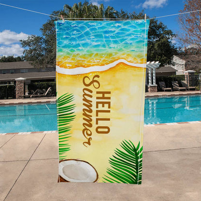 Hello Summer-Sandy Beach-Towel