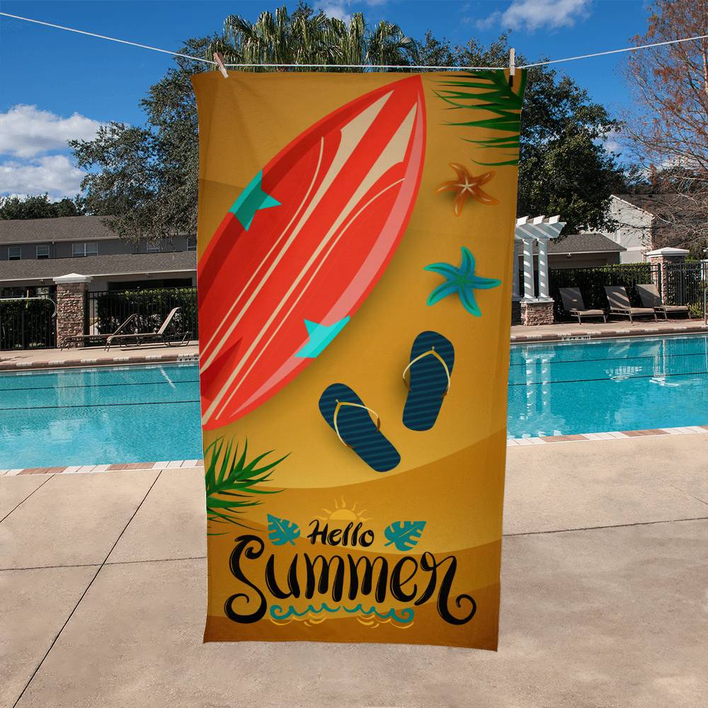 Hello Summer-Beach Towel