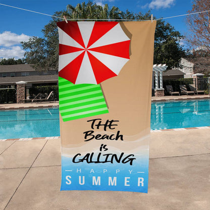 The Beach Is Calling-Beach Towel