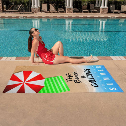 The Beach Is Calling-Beach Towel