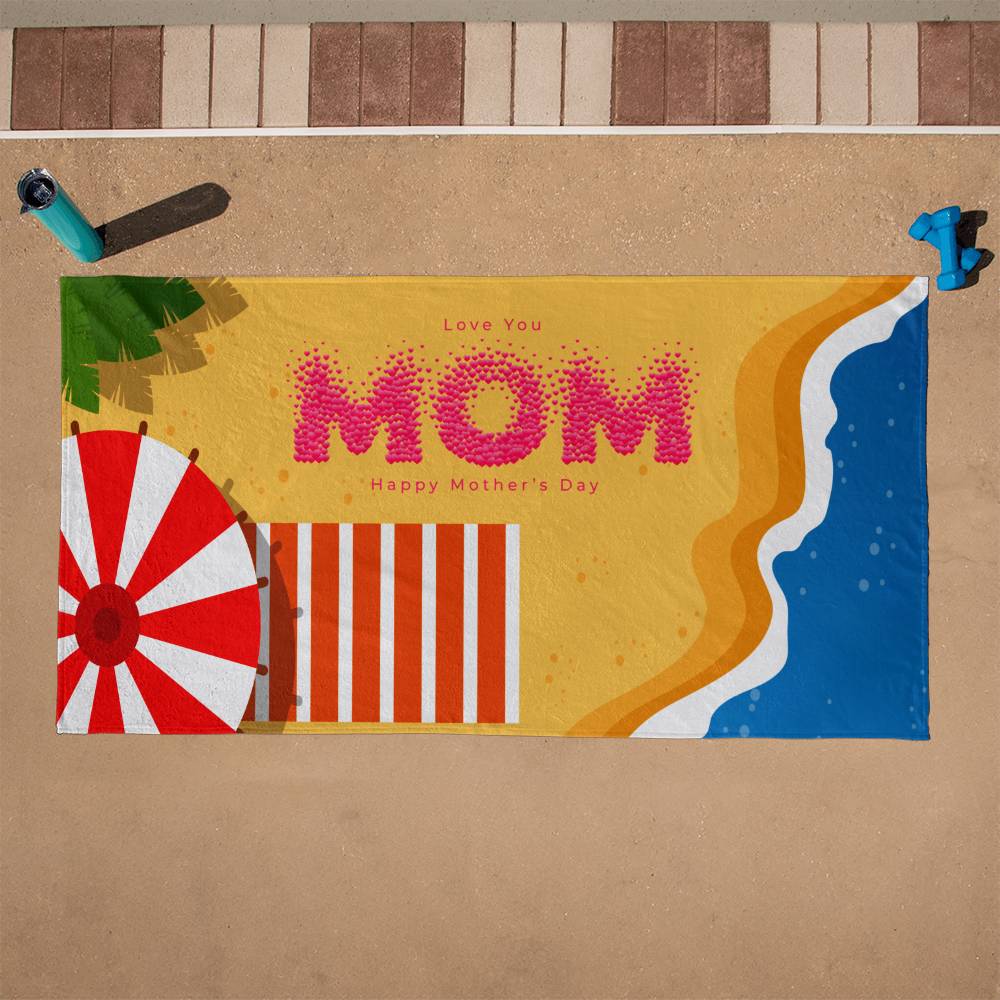 Love You Mom-Beach Towel