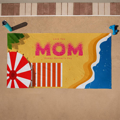 Love You Mom-Beach Towel