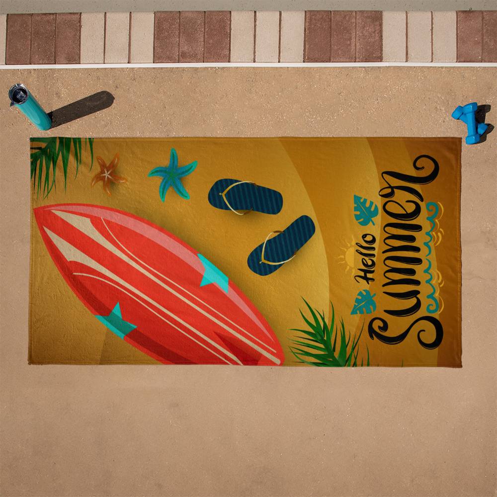 Hello Summer-Beach Towel