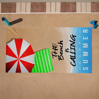 The Beach Is Calling-Beach Towel