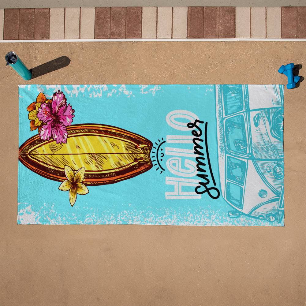 Hello Summer-Vacation-Beach Towel