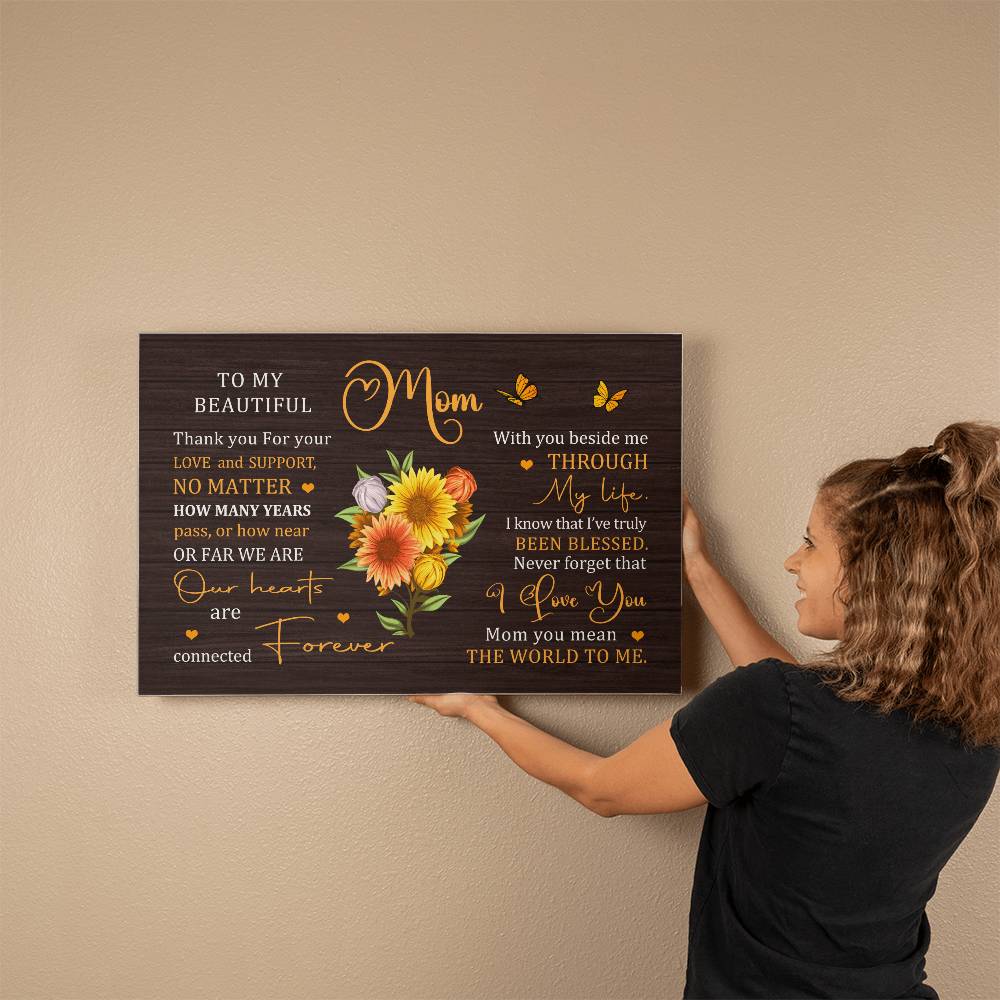 TO MY BEAUTIFUL MOM - GALLERY WRAPPED CANVAS