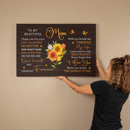 TO MY BEAUTIFUL MOM - GALLERY WRAPPED CANVAS