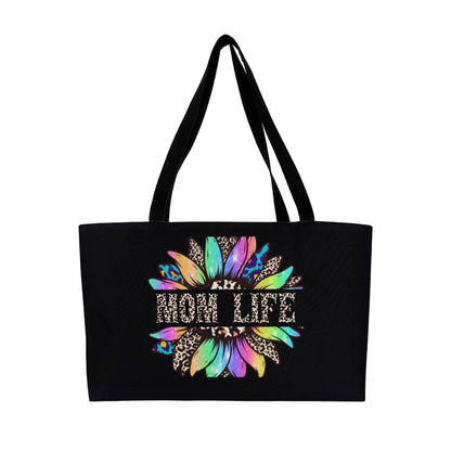 Mom Life Weekender Tote Bag Black