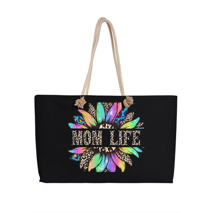 Mom Life Weekender Tote Bag Black