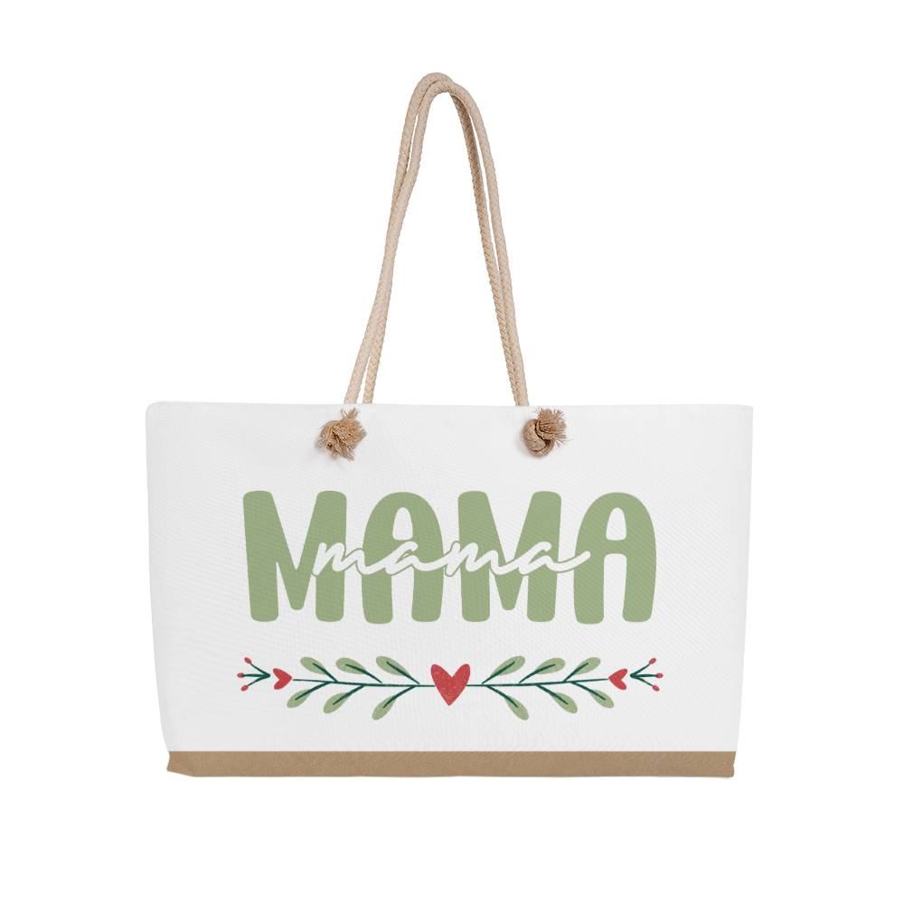 Mama Weekender Tote Bag Beige