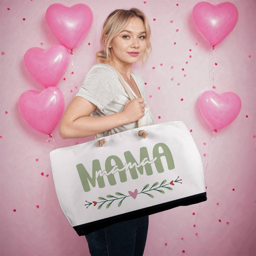 Mama Weekender Tote Bag Black