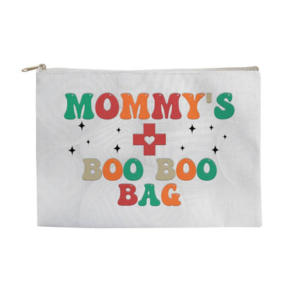 Mommy's Boo Boo Bag, Fabric Zippered Pouch, Large