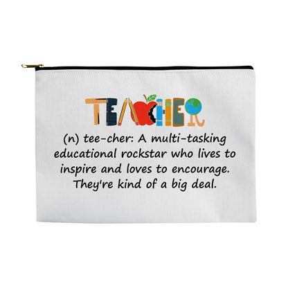 Definition of "Teacher" Fabric Zippered Pouch Large