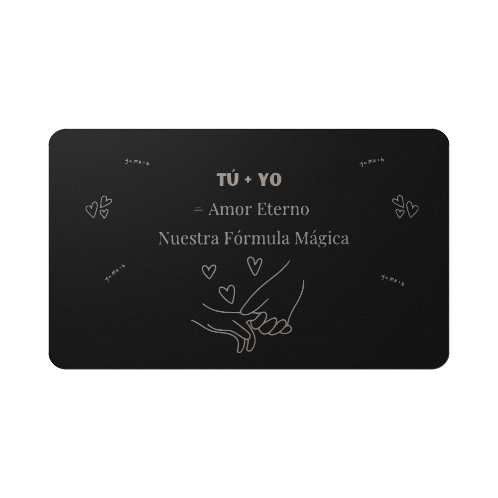 Tarjeta Para Billetera Grabada - Nuestra Formula Magica