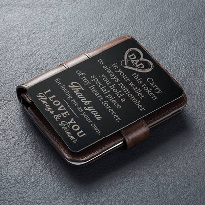 Message Engraved Wallet Card, Dad