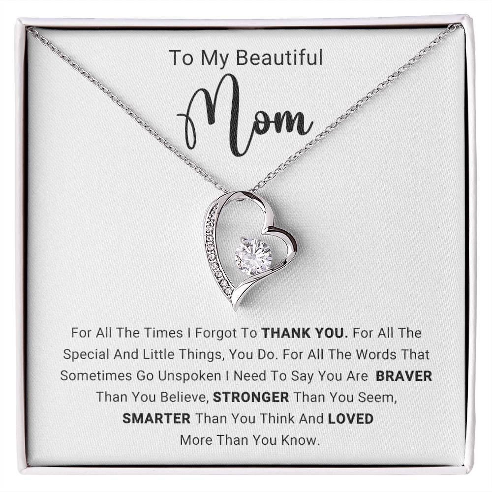 TO MY BEAUTIFUL MOM - FOREVER LOVE NECKLACE