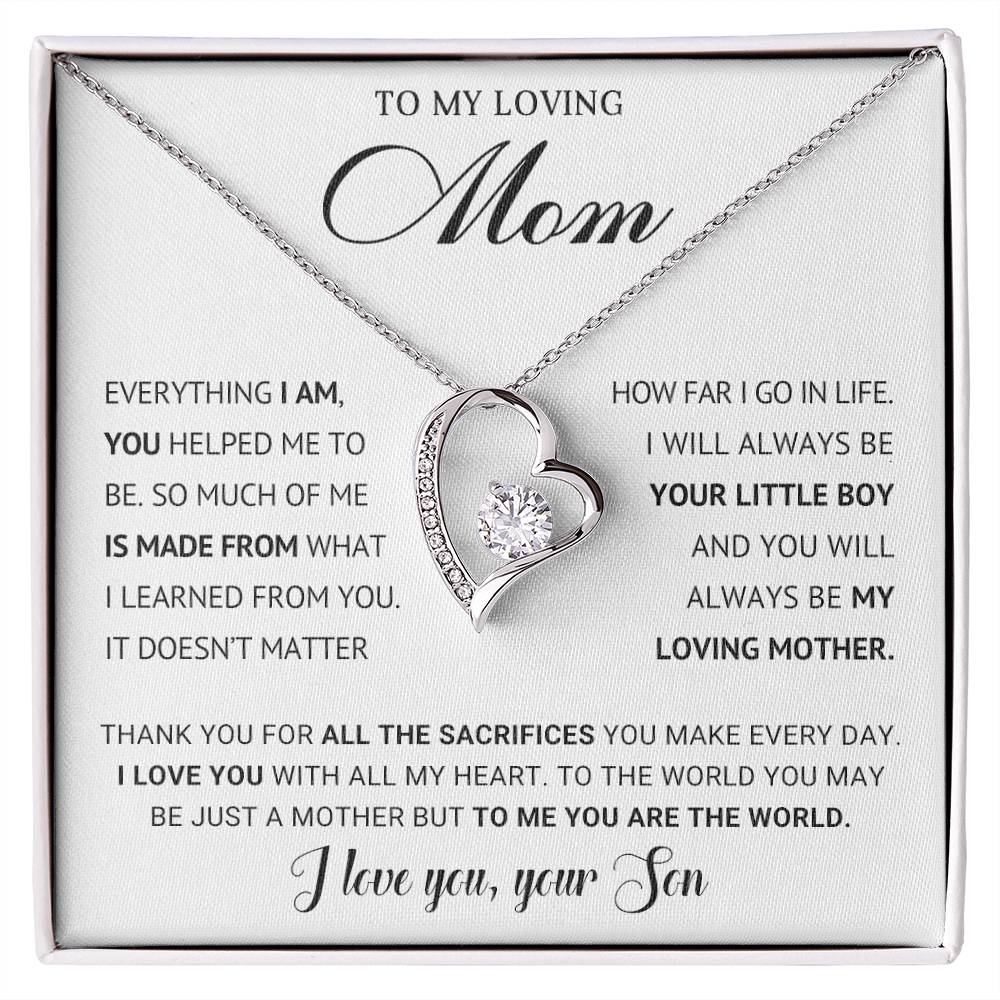 TO MY LOVING MOM - MOTHER'S DAY BEST GIFT FOR MOM - FOREVER LOVE NECKLACE
