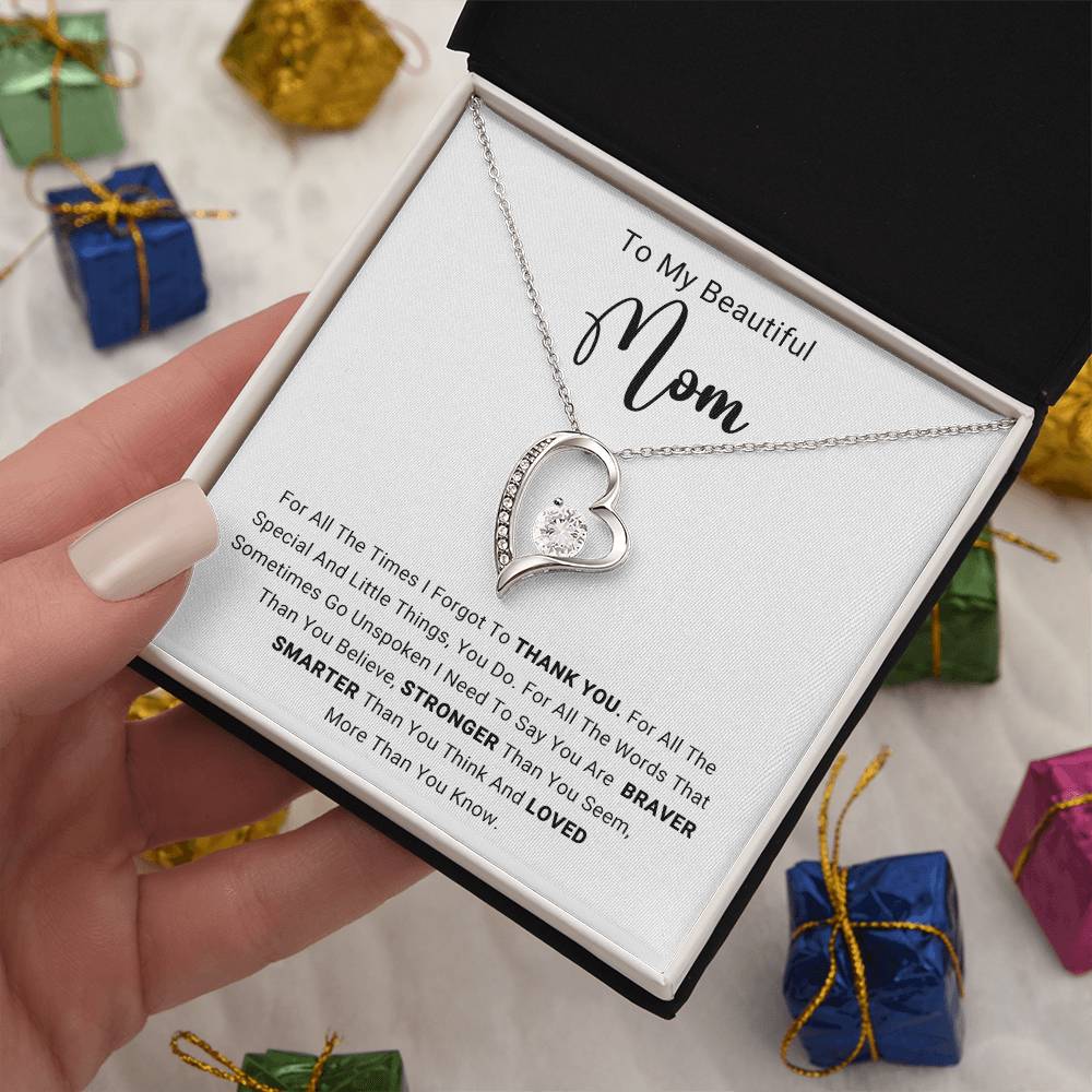 TO MY BEAUTIFUL MOM - FOREVER LOVE NECKLACE