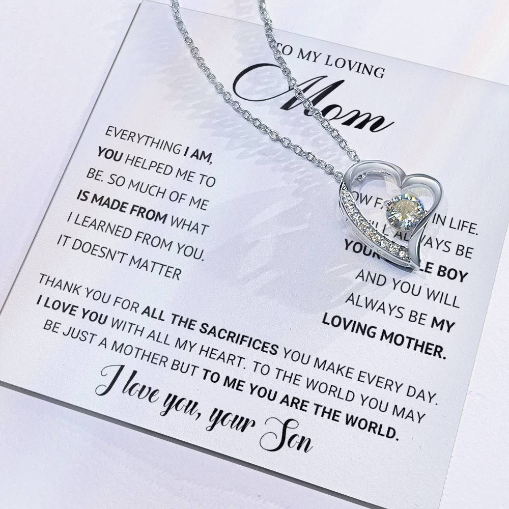 TO MY LOVING MOM - MOTHER'S DAY BEST GIFT FOR MOM - FOREVER LOVE NECKLACE