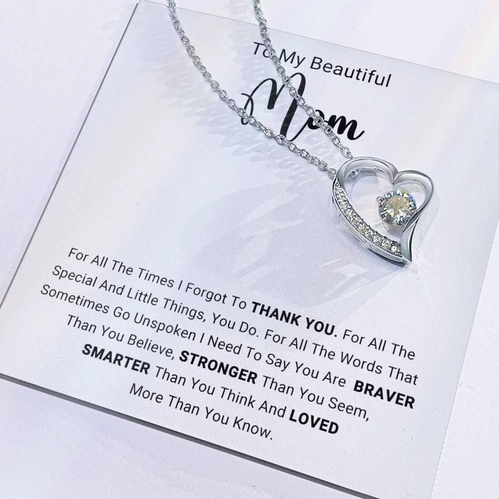 TO MY BEAUTIFUL MOM - FOREVER LOVE NECKLACE