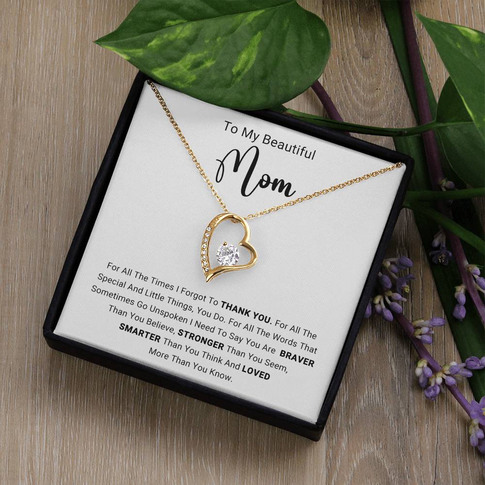 TO MY BEAUTIFUL MOM - FOREVER LOVE NECKLACE