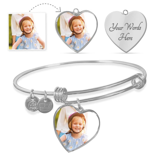 Brazalete de corazón personalizado